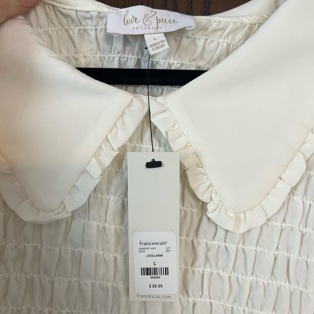 Francesca’s Ruffle Collar Blouse - Picture 2 of 3
